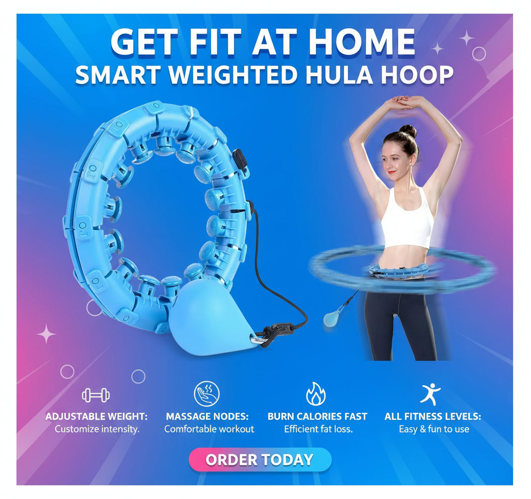 Weighted Hula Hoop – Adjustable Fit Hoop for Weight Loss - Aussie P T T design editing shop